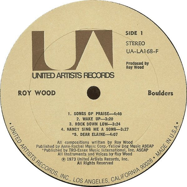 Roy Wood - Boulders - LP