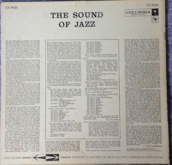 Various - The Sound Of Jazz - LP