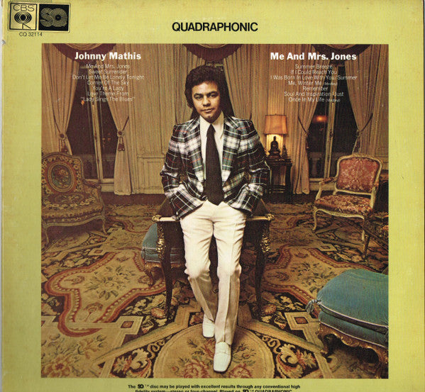 Johnny Mathis - Me And Mrs. Jones - LP