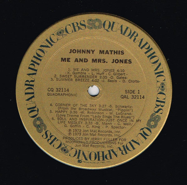 Johnny Mathis - Me And Mrs. Jones - LP