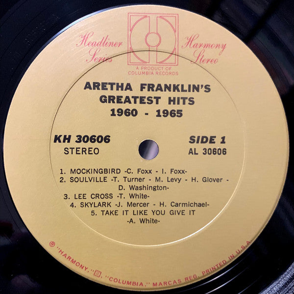 Aretha Franklin - Aretha Franklin's Greatest Hits 1960-1965 - LP