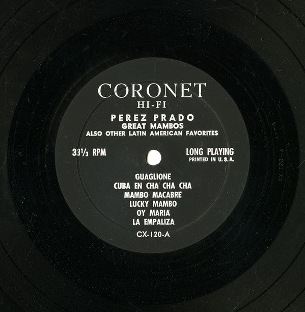 Perez Prado - Great Mambos, Also Other Latin American Favorites - LP