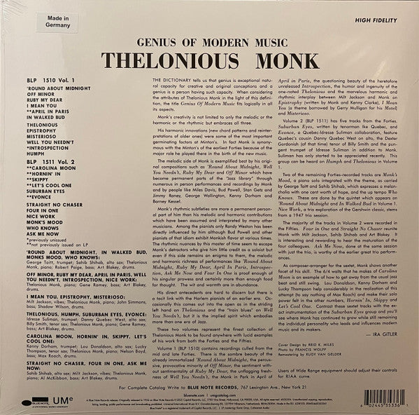 Thelonious Monk - Genius Of Modern Music (Volume One) - LP
