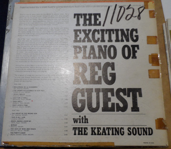Reg Guest With The Keating Sound - The Exciting Piano Of Reg Guest - LP