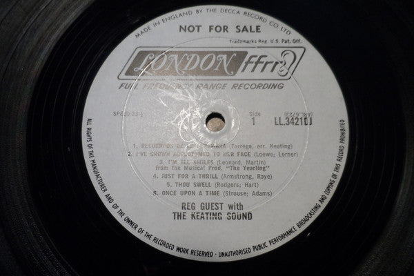 Reg Guest With The Keating Sound - The Exciting Piano Of Reg Guest - LP