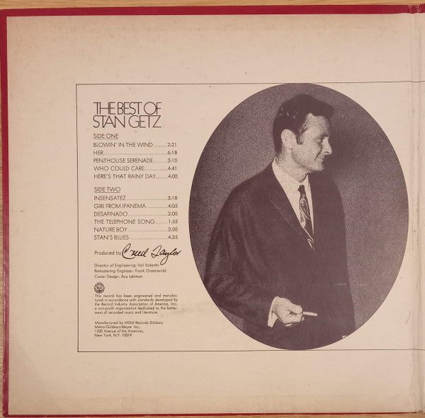 Stan Getz - The Best Of Stan Getz - LP