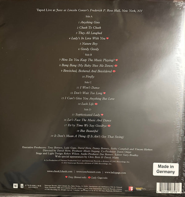 Tony Bennett & Lady Gaga - Cheek To Cheek Live! - LP