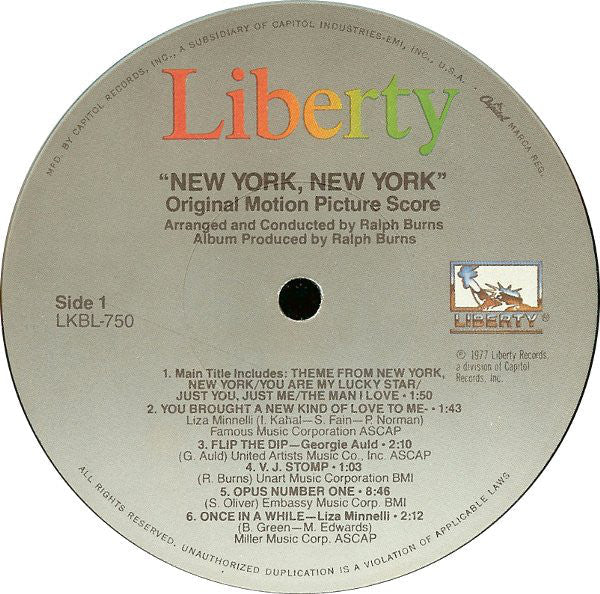 Various - New York, New York (Original Motion Picture Score) - LP