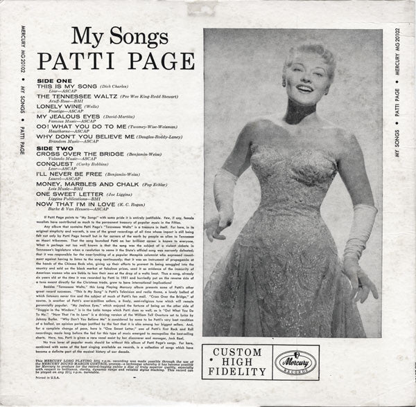 Patti Page - My Songs - LP