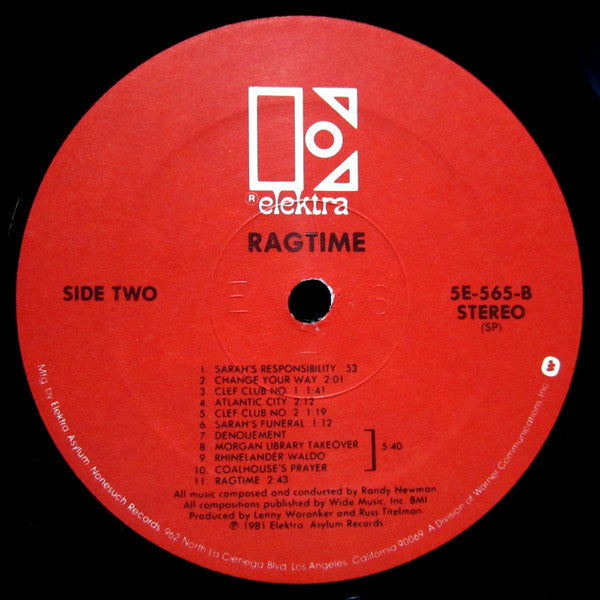Randy Newman - Ragtime - LP