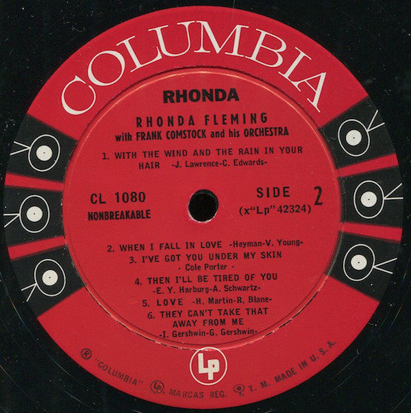 Rhonda Fleming With Frank Comstock And His Orchestra - Rhonda - LP