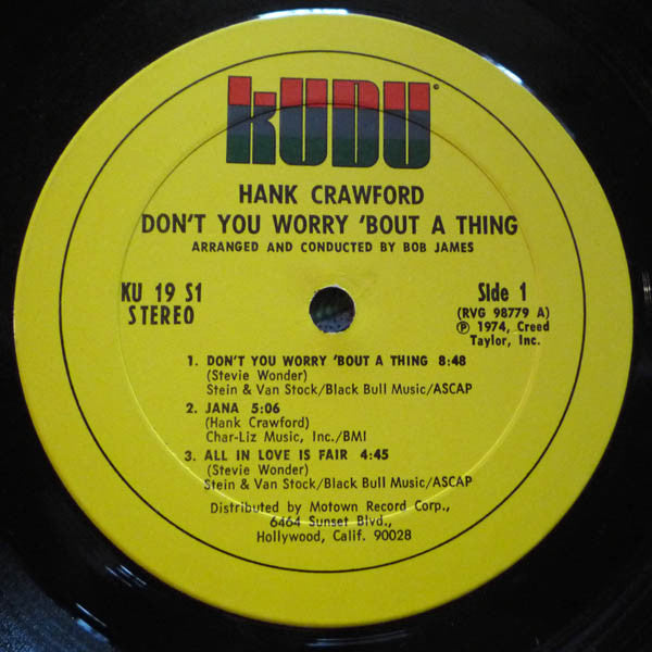 Hank Crawford - Don't You Worry 'Bout A Thing - LP
