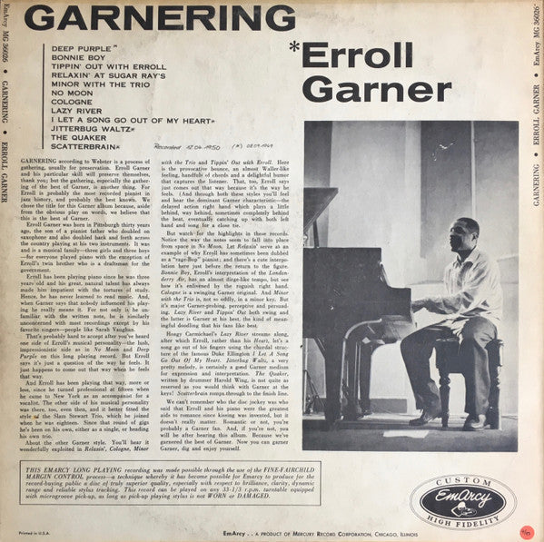 Erroll Garner - Garnering - LP