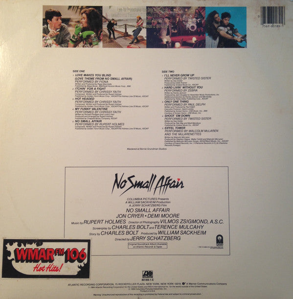 Various - No Small Affair (Original Motion Picture Soundtrack) - LP