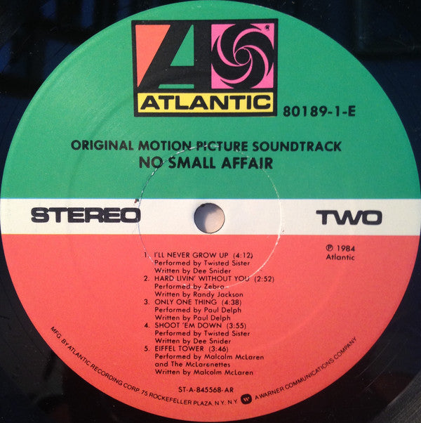 Various - No Small Affair (Original Motion Picture Soundtrack) - LP