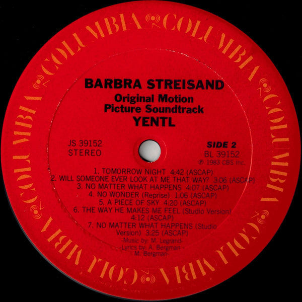 Barbra Streisand - Yentl - Original Motion Picture Soundtrack - LP