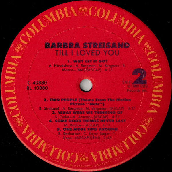 Barbra Streisand - Till I Loved You - LP