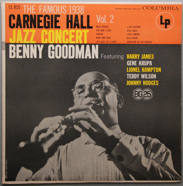 Benny Goodman - The Famous 1938 Carnegie Hall Jazz Concert - Vol. 2 - LP