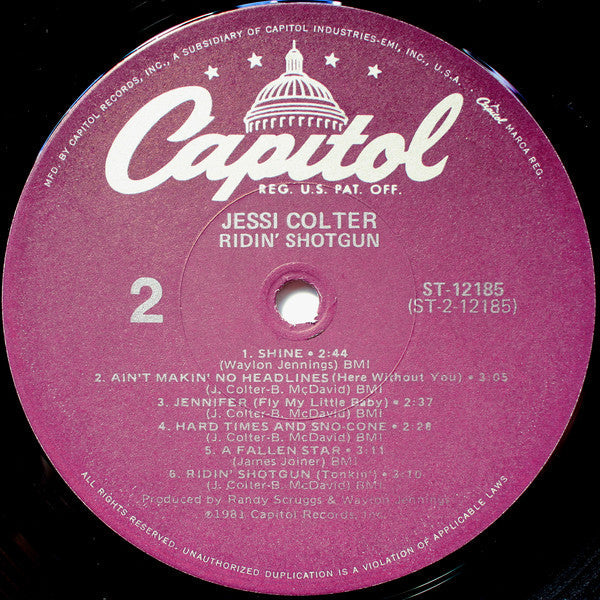 Jessi Colter - Ridin' Shotgun - LP