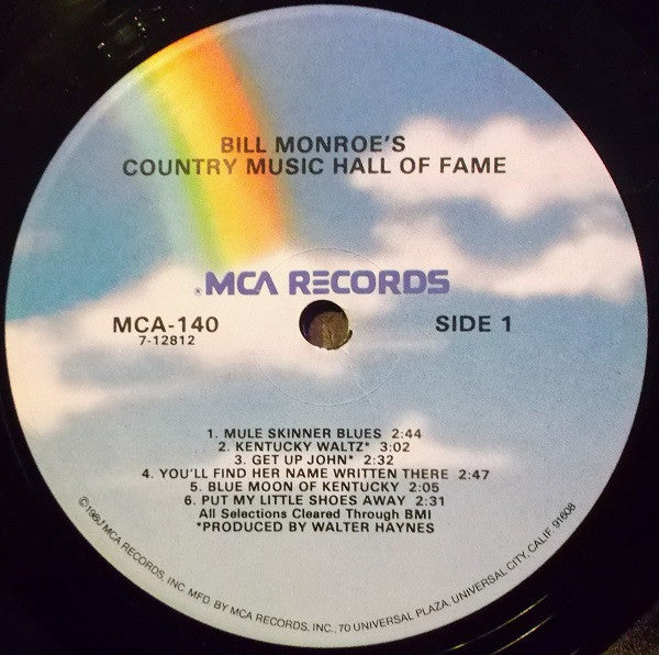 Bill Monroe - Bill Monroe's Country Music Hall Of Fame - LP
