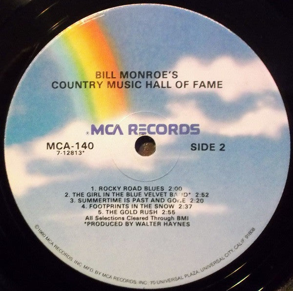 Bill Monroe - Bill Monroe's Country Music Hall Of Fame - LP