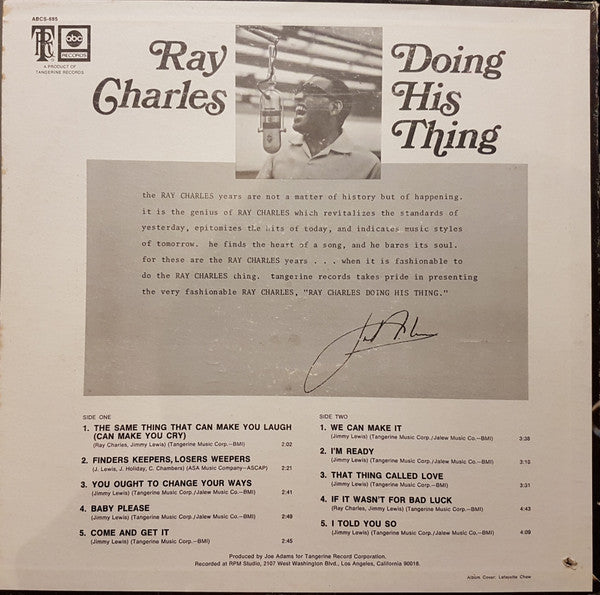 Ray Charles - Doing His Thing - LP