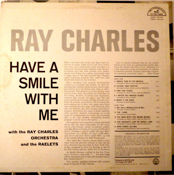 Ray Charles - Have A Smile With Me - LP