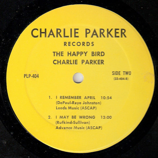 Charlie Parker - The Happy "Bird" - LP
