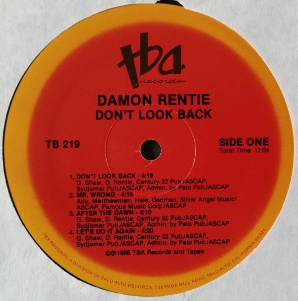 Damon Rentie - Don't Look Back - LP