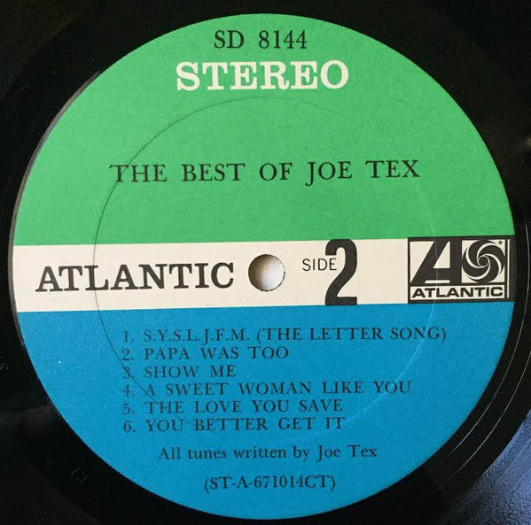 Joe Tex - The Best Of Joe Tex - LP