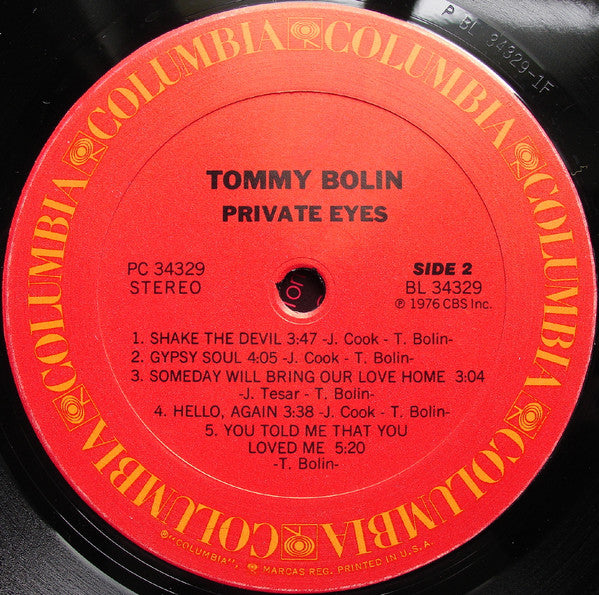 Tommy Bolin - Private Eyes - LP