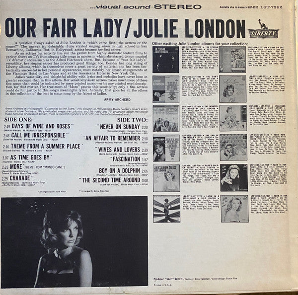 Julie London - Our Fair Lady - LP