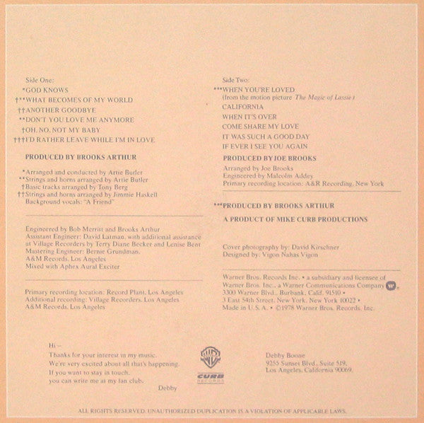 Debby Boone - Midstream - LP