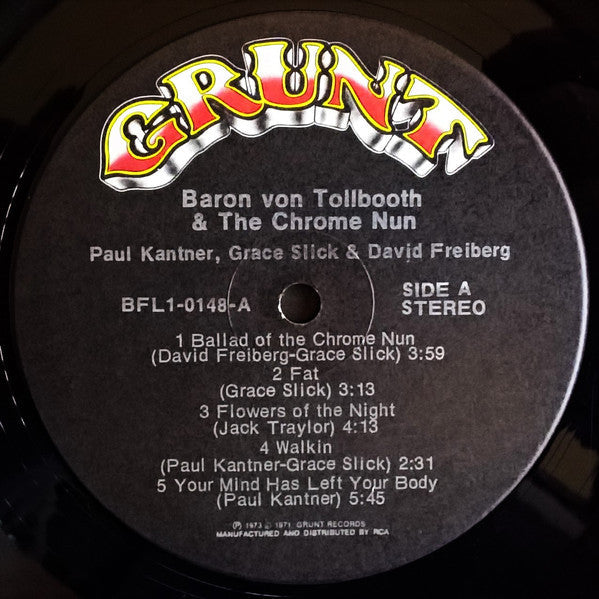 Paul Kantner, Grace Slick & David Freiberg - Baron Von Tollbooth & The Chrome Nun - LP