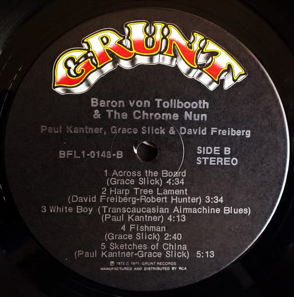 Paul Kantner, Grace Slick & David Freiberg - Baron Von Tollbooth & The Chrome Nun - LP