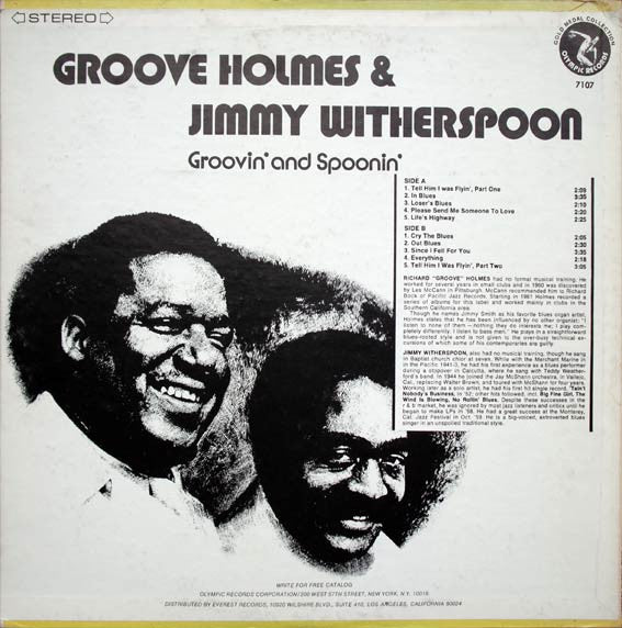 Groove Holmes* & Jimmy Witherspoon - Groovin' And Spoonin' - LP