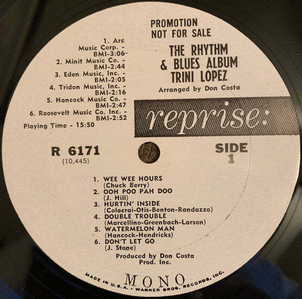 Trini Lopez - The Rhythm & Blues Album - LP