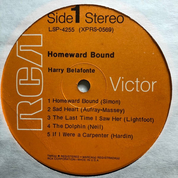 Harry Belafonte - Homeward Bound - LP