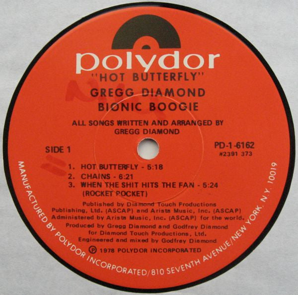 Gregg Diamond, Bionic Boogie - Hot Butterfly - LP