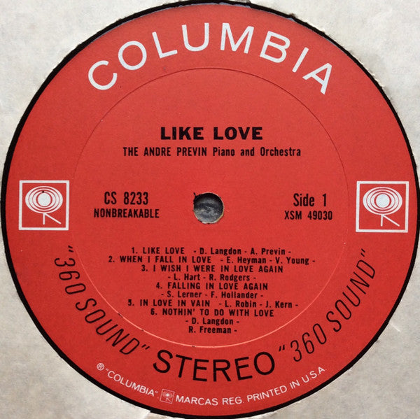 Andre Previn* - Like Love - LP