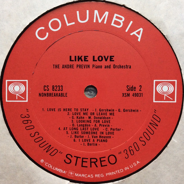 Andre Previn* - Like Love - LP