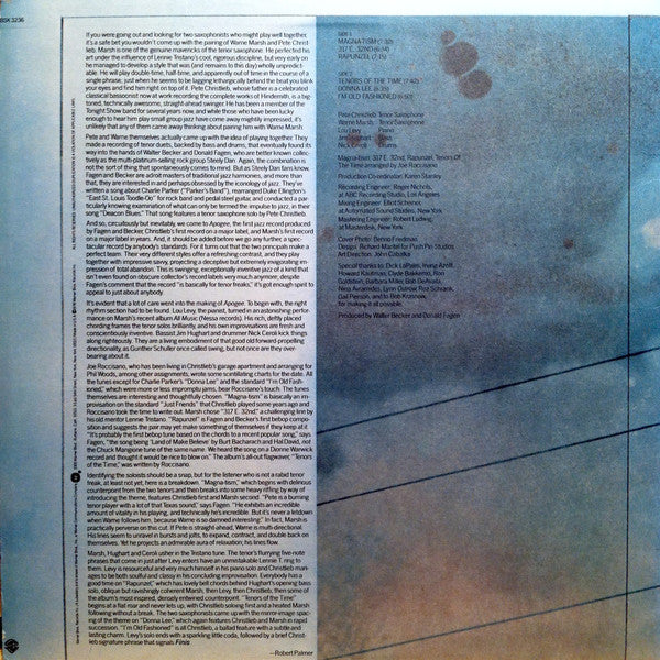 Pete Christlieb / Warne Marsh Quintet - Apogee
