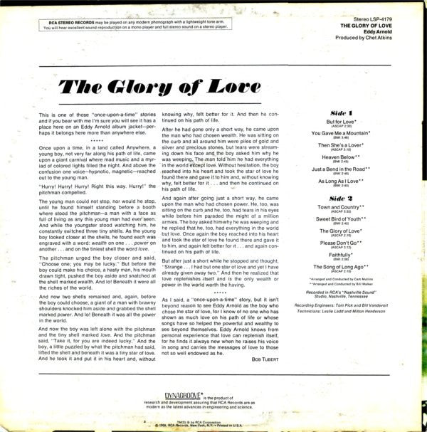 Eddy Arnold - The Glory Of Love - LP