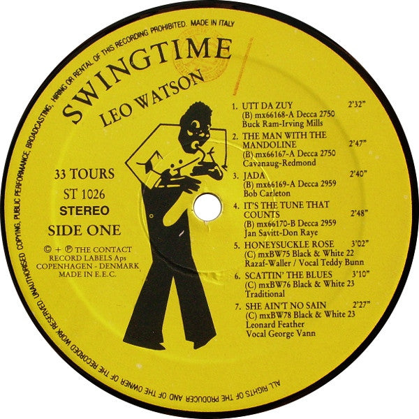 Leo Watson - The Scat Man - LP