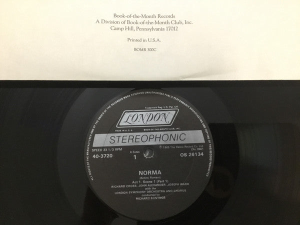Joan Sutherland, Marilyn Horne, John Alexander , Richard Cross, Richard Bonynge, London Symphony Orchestra - Bellini* - Norma - LP