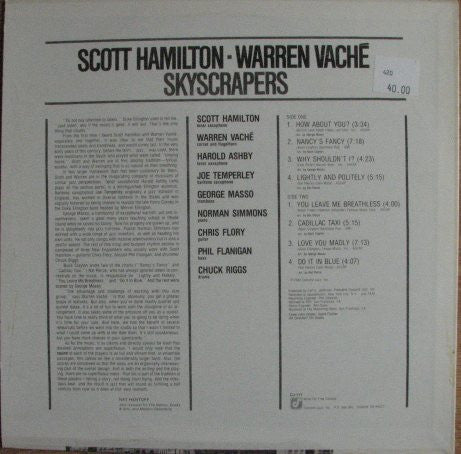 Scott Hamilton - Warren Vaché - Skyscrapers - LP