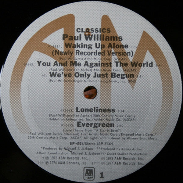 Paul Williams  - Classics - LP