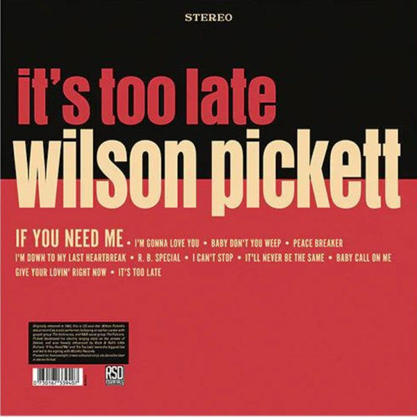 Wilson Pickett - It's Too Late - LP