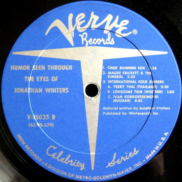 Jonathan Winters - Humor Seen Through The Eyes Of Jonathan Winters - LP