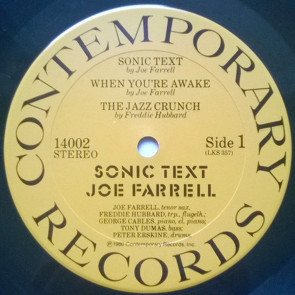 Joe Farrell - Sonic Text - LP